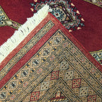 153 x 91 cm Hand Knotted Red Karachi Bokhara – Wool Rug