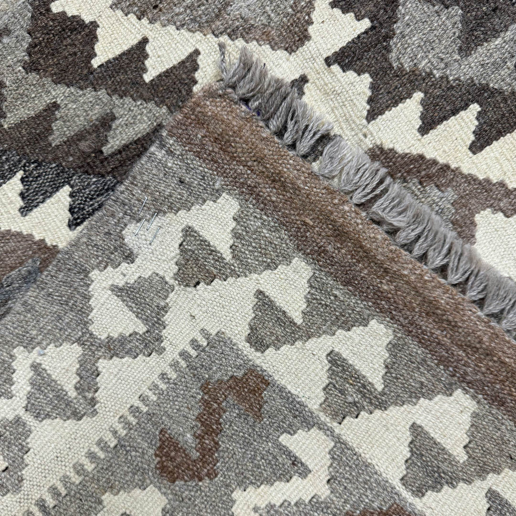 159 × 100 cm Hand-Woven Afghan Kilim Rug – Wool Flatweave
