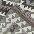 159 × 100 cm Hand-Woven Afghan Kilim Rug – Wool Flatweave