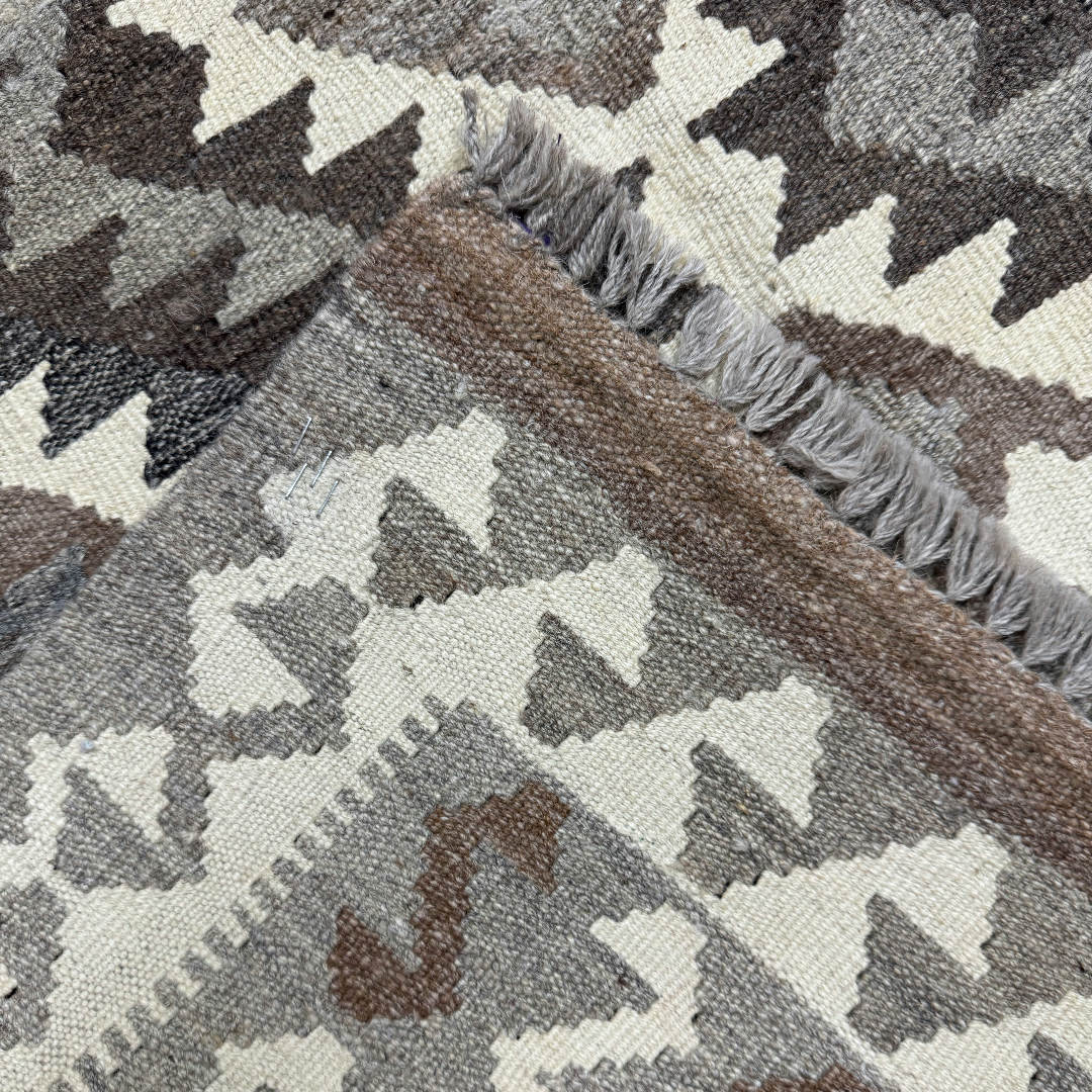 159 × 100 cm Hand-Woven Afghan Kilim Rug – Wool Flatweave