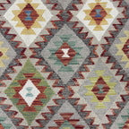 190 x 91 cm Hand-Woven Afghan Kilim Runner Rug – Wool Flatweave