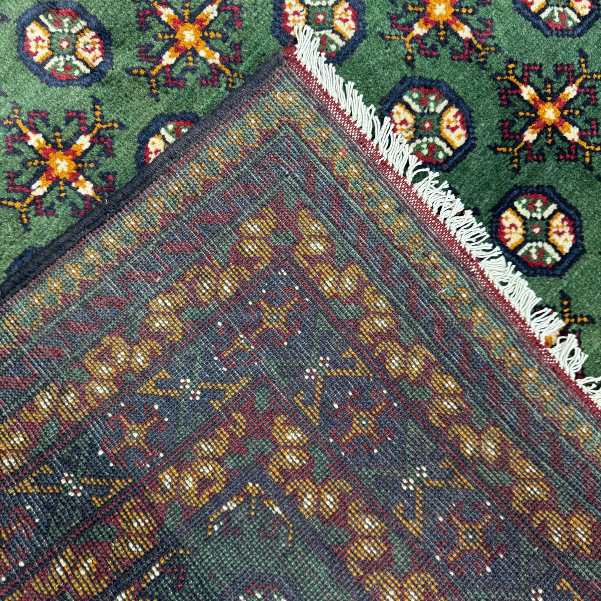 192 x 145 cm Hand-Knotted Color Afghan Akche – Wool Rug