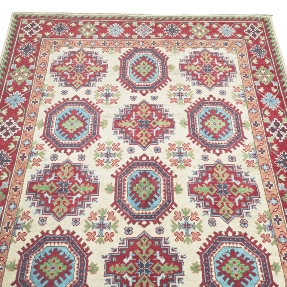 193 x 143 cm Hand Knotted Afghan Kazak Rug