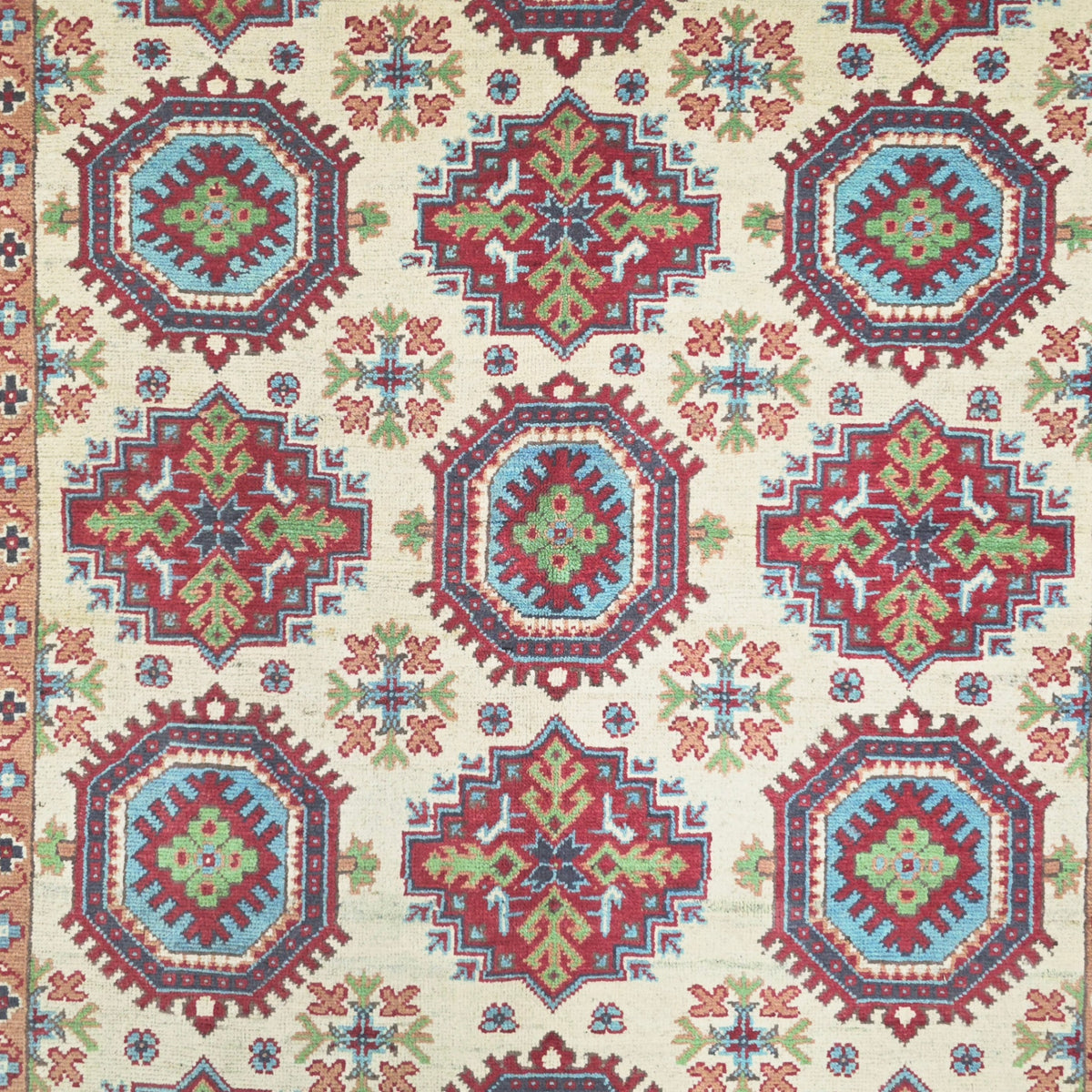 193 x 143 cm Hand Knotted Afghan Kazak Rug