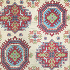 193 x 143 cm Hand Knotted Afghan Kazak Rug