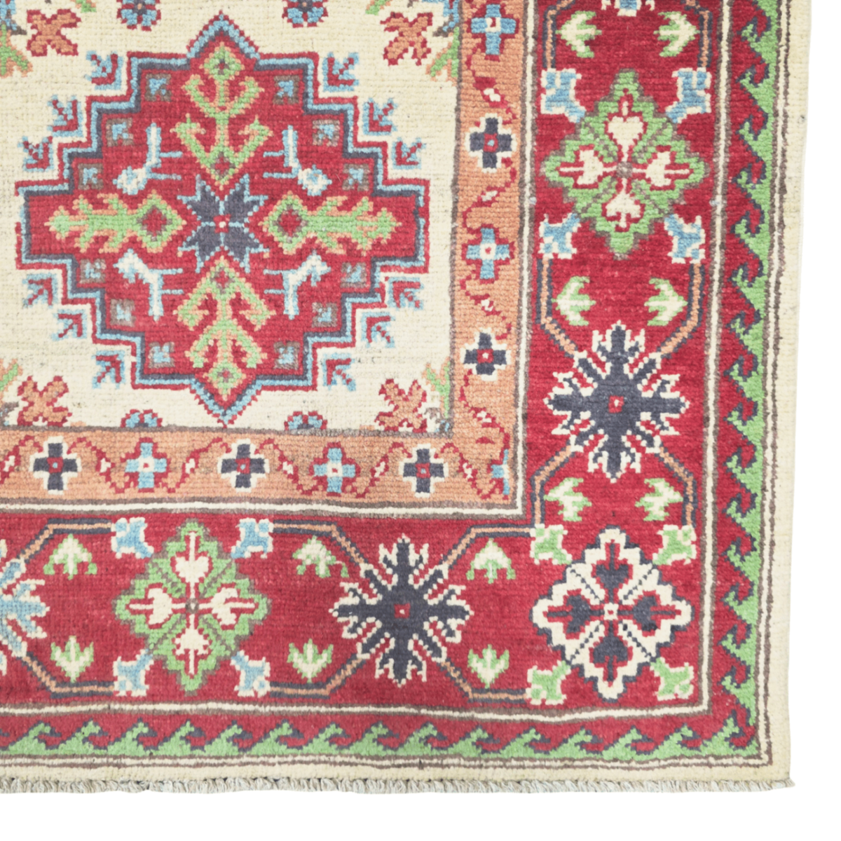 193 x 143 cm Hand Knotted Afghan Kazak Rug