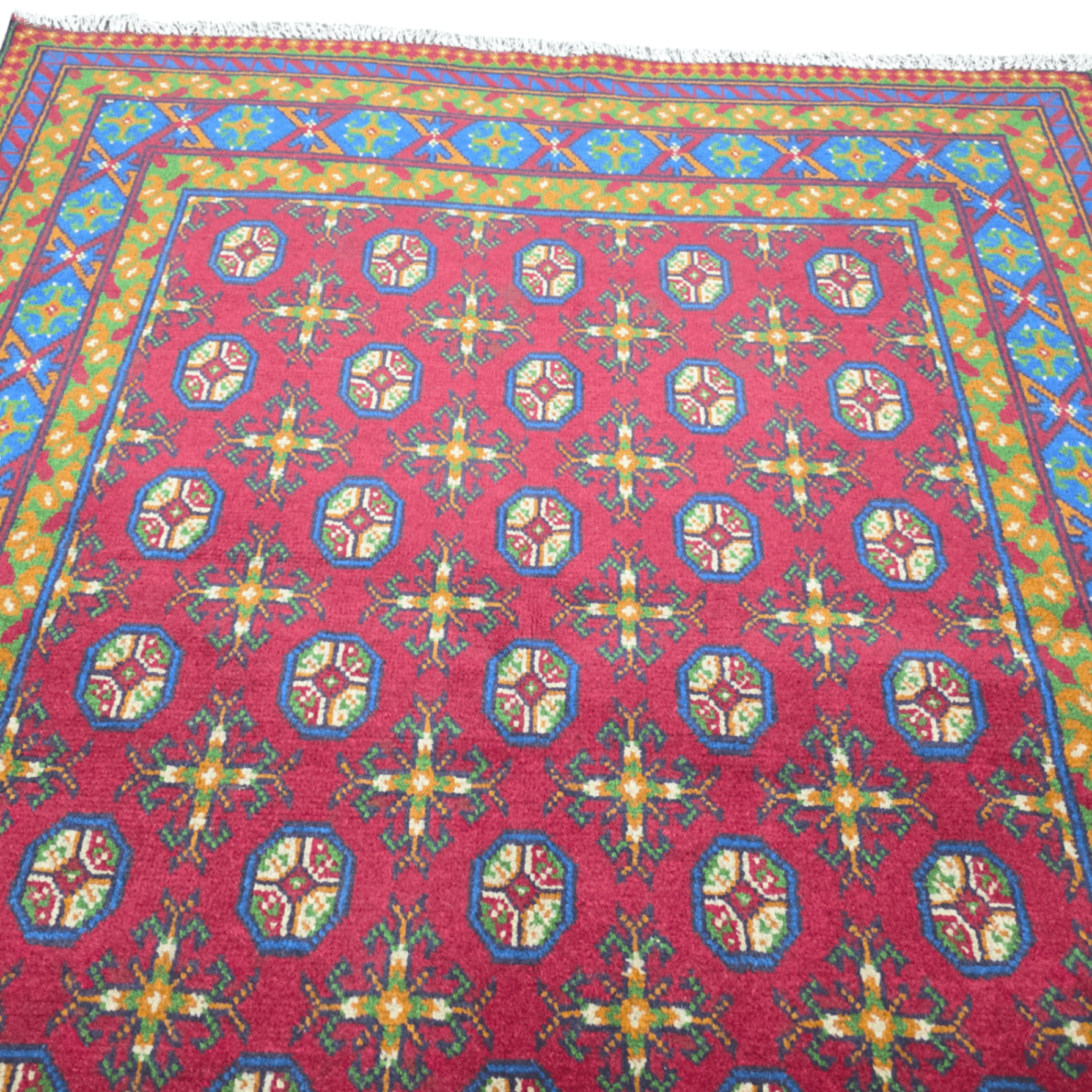 195 x 150 cm Hand-Woven Afghan Akche Rug