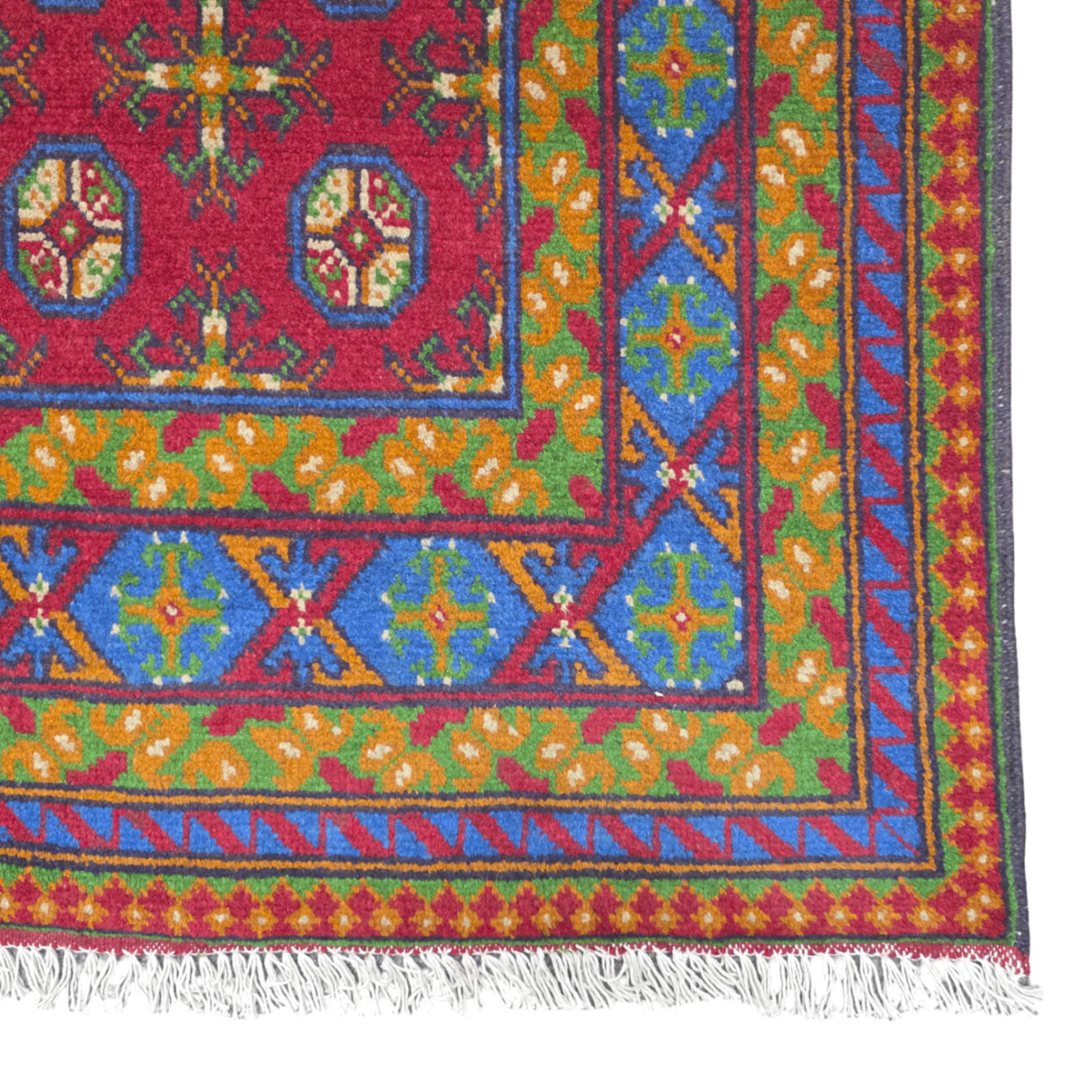 195 x 150 cm Hand-Woven Afghan Akche Rug