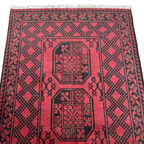 198 x 100 cm Hand-Knotted Afghan Akche Rug