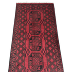 198 x 100 cm Hand-Knotted Afghan Akche Rug