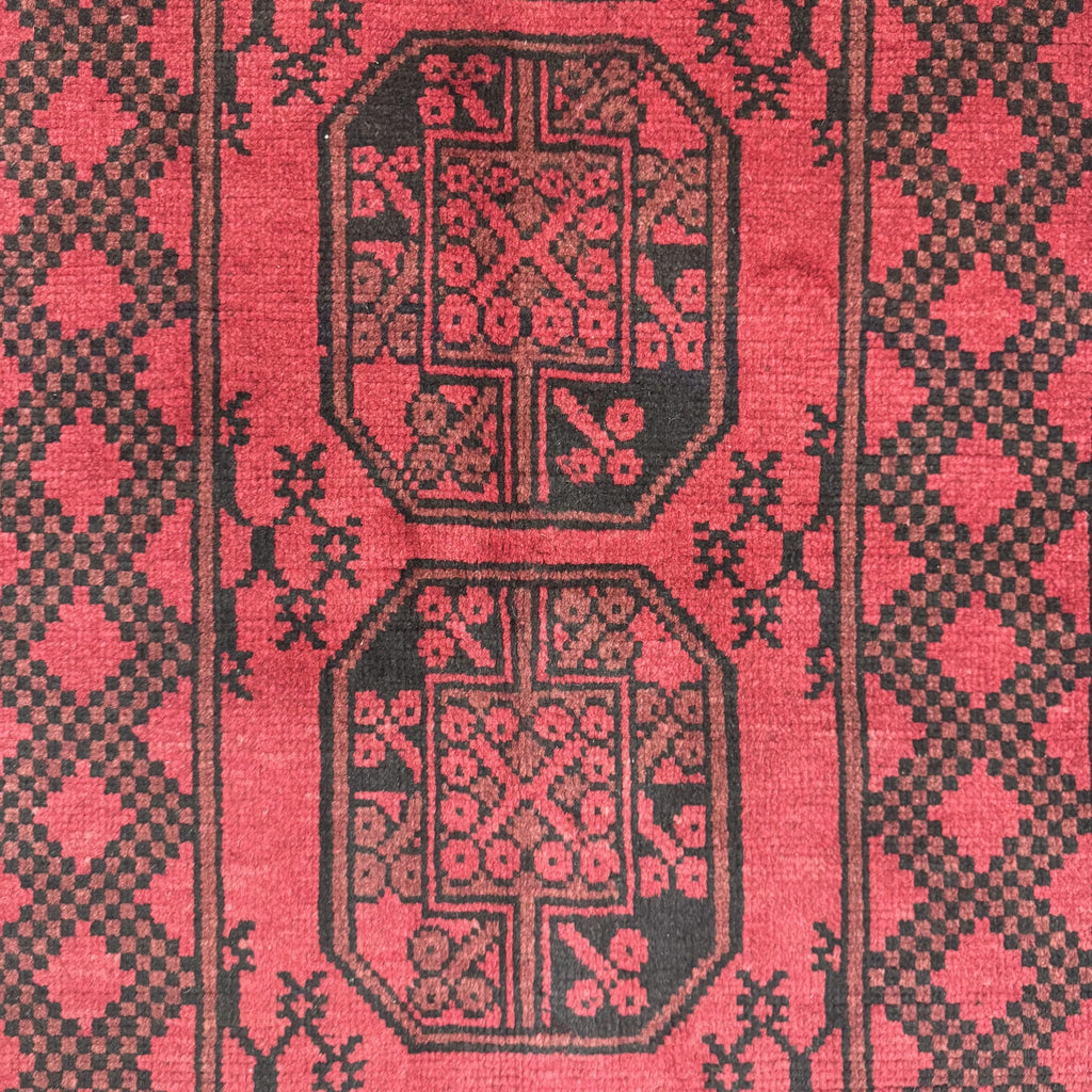 198 x 100 cm Hand-Knotted Afghan Akche Rug