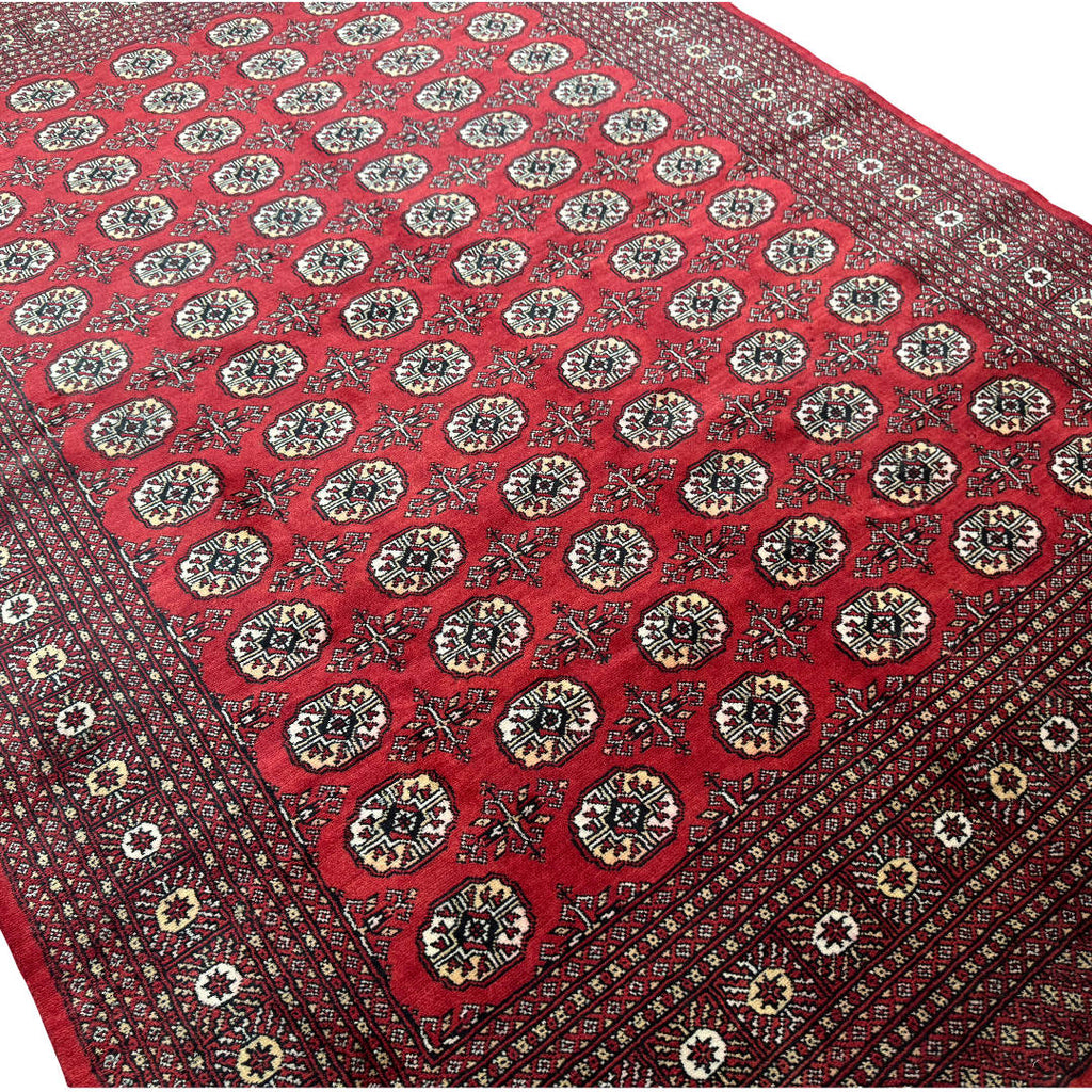267 x 187 cm Hand-Knotted Red Karachi Bokhara – Wool Rug