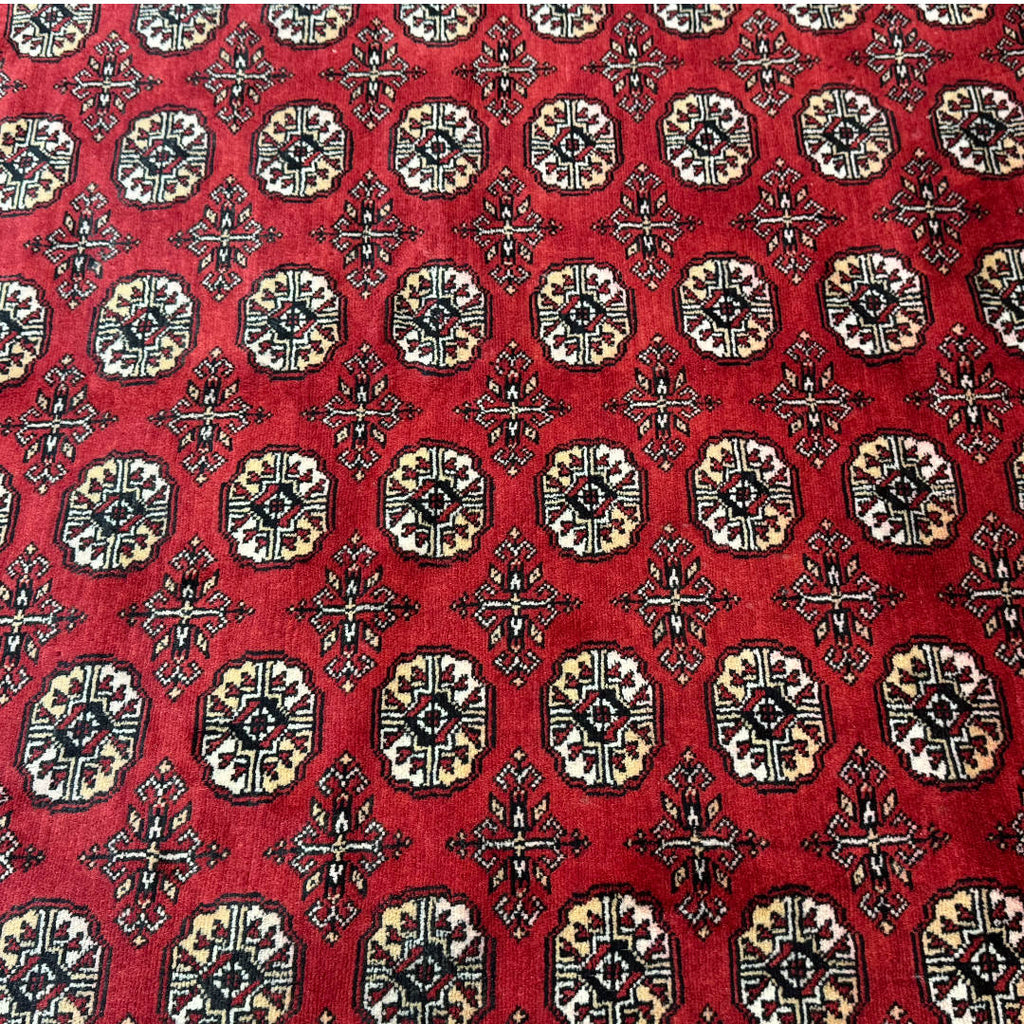 267 x 187 cm Hand-Knotted Red Karachi Bokhara – Wool Rug