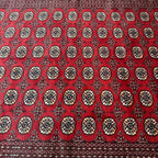 267 x 187 cm Hand-Knotted Red Karachi Bokhara – Wool Rug