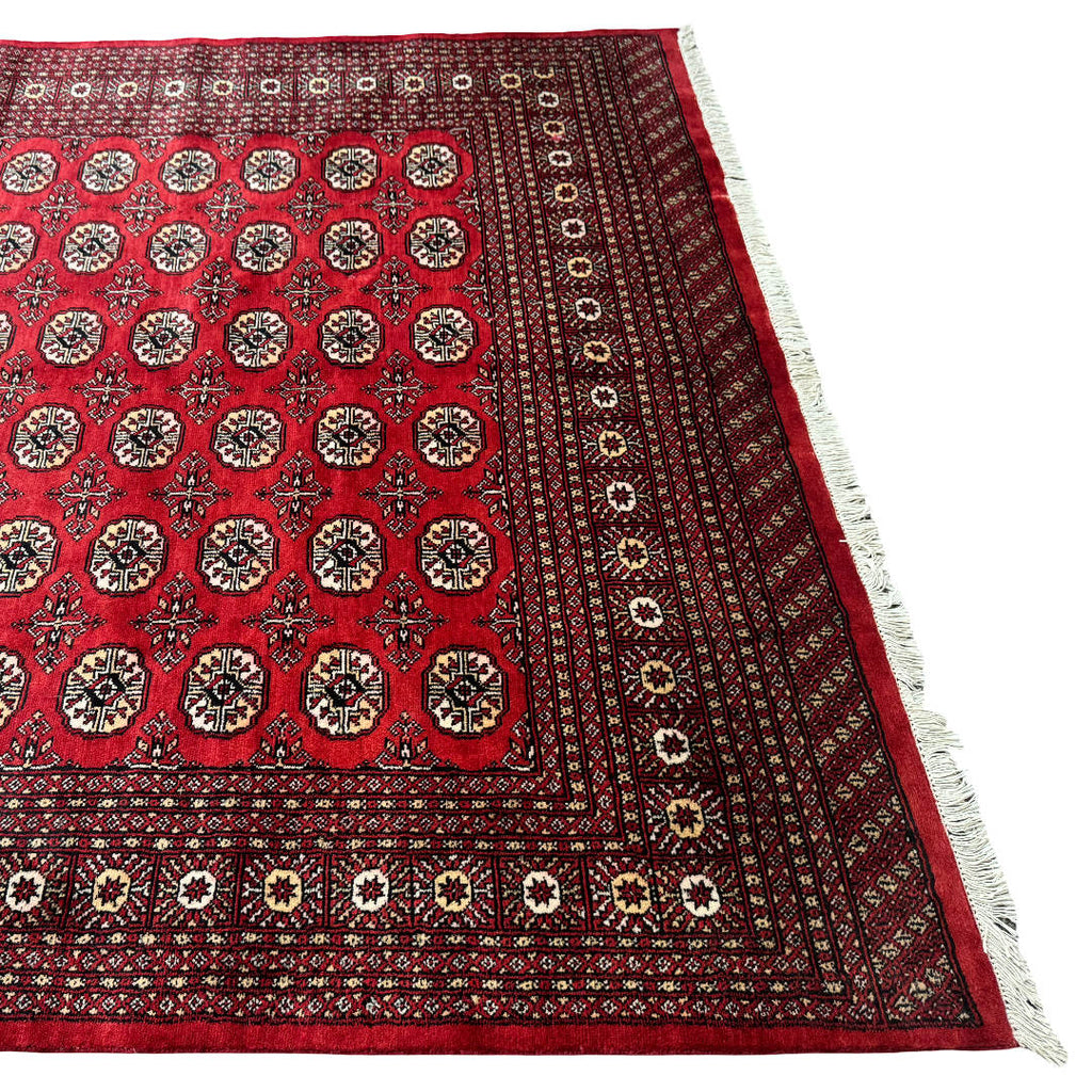267 x 187 cm Hand-Knotted Red Karachi Bokhara – Wool Rug