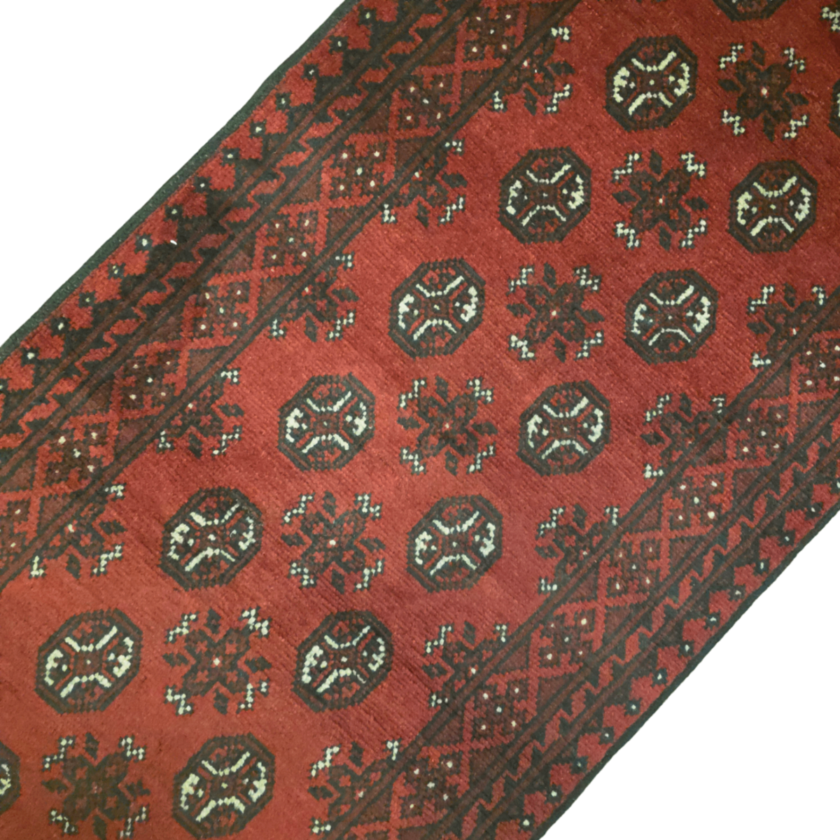 286 x 77 cm Red Afghan Bokhara Runner Rug
