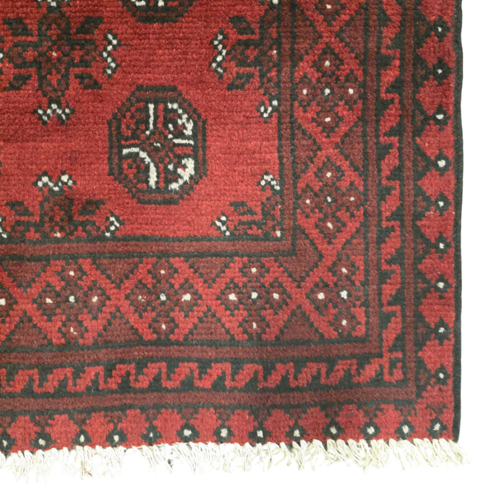 286 x 77 cm Red Afghan Bokhara Runner Rug