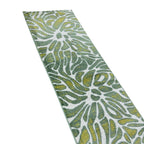 213 x 61 cm Olive Green & Cream Botanical Floral Runner Rug