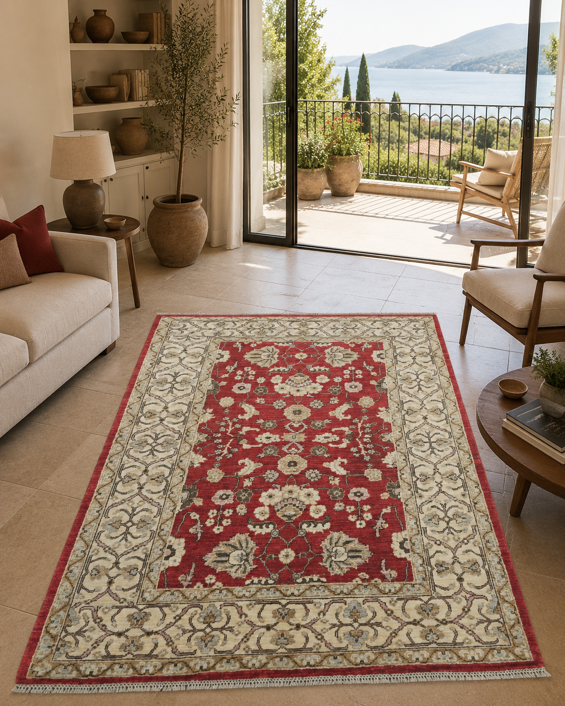 200 x 150 cm Afghan Chobi Hand-Knotted Wool Rug