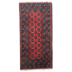 200 x 100 cm Hand-Knotted Afghan Akche Rug