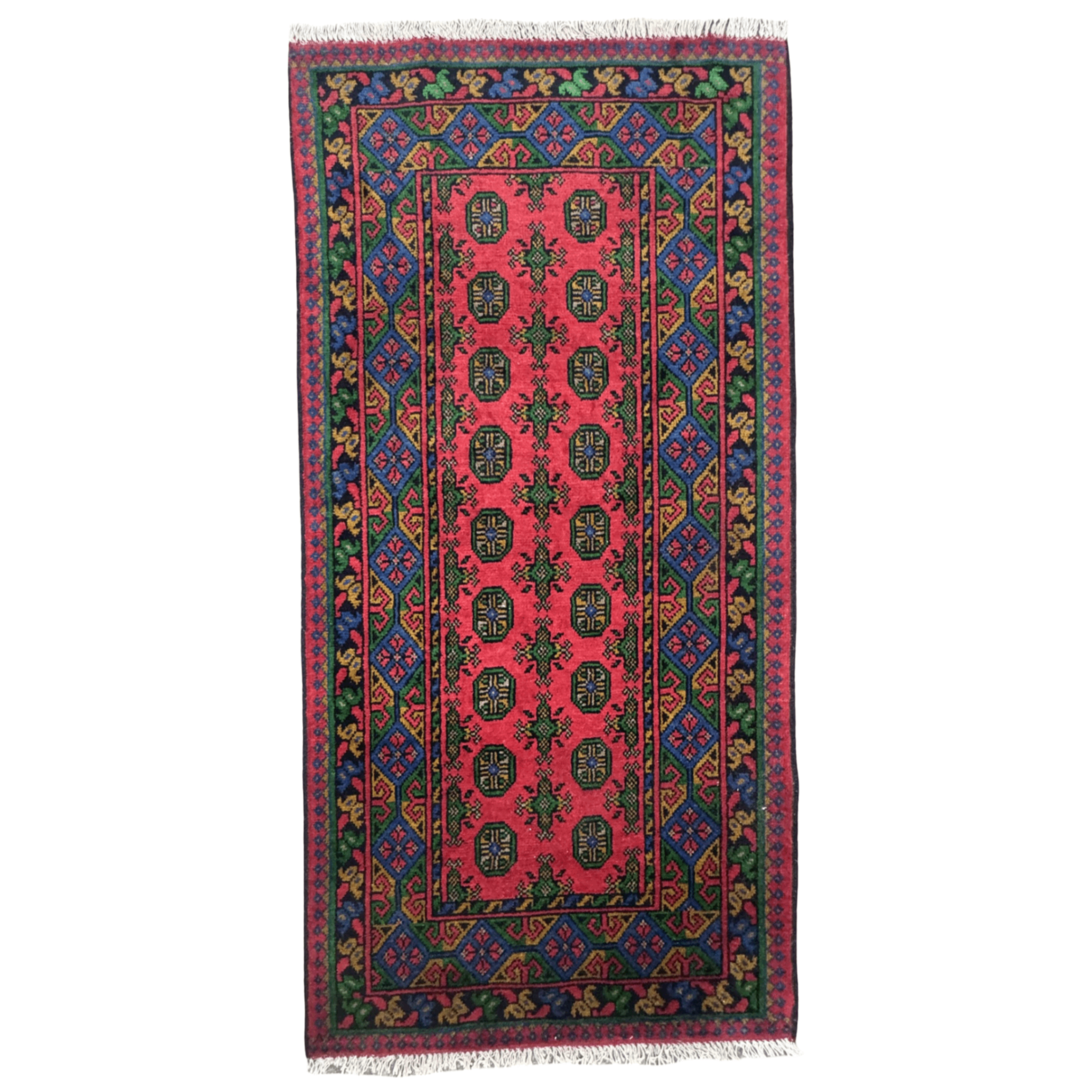 200 x 100 cm Hand-Knotted Afghan Akche Rug