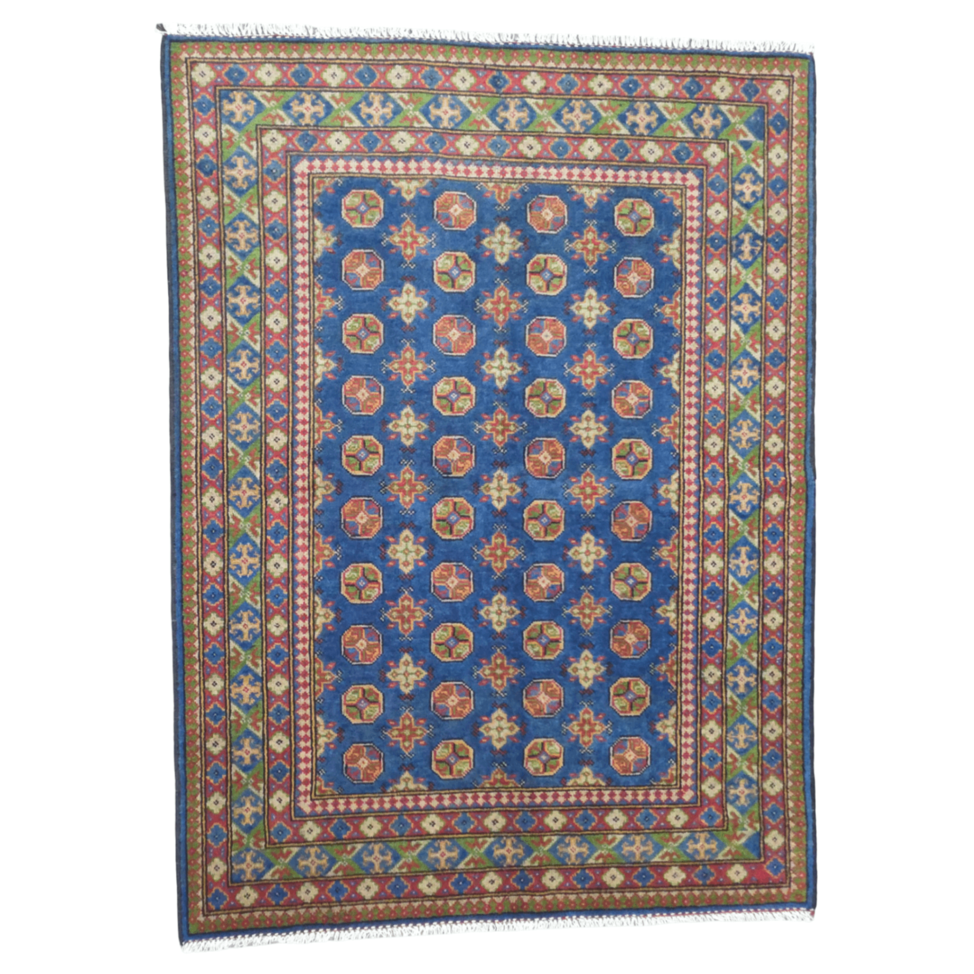 200 x 147 cm Hand-Woven Afghan Akche Rug