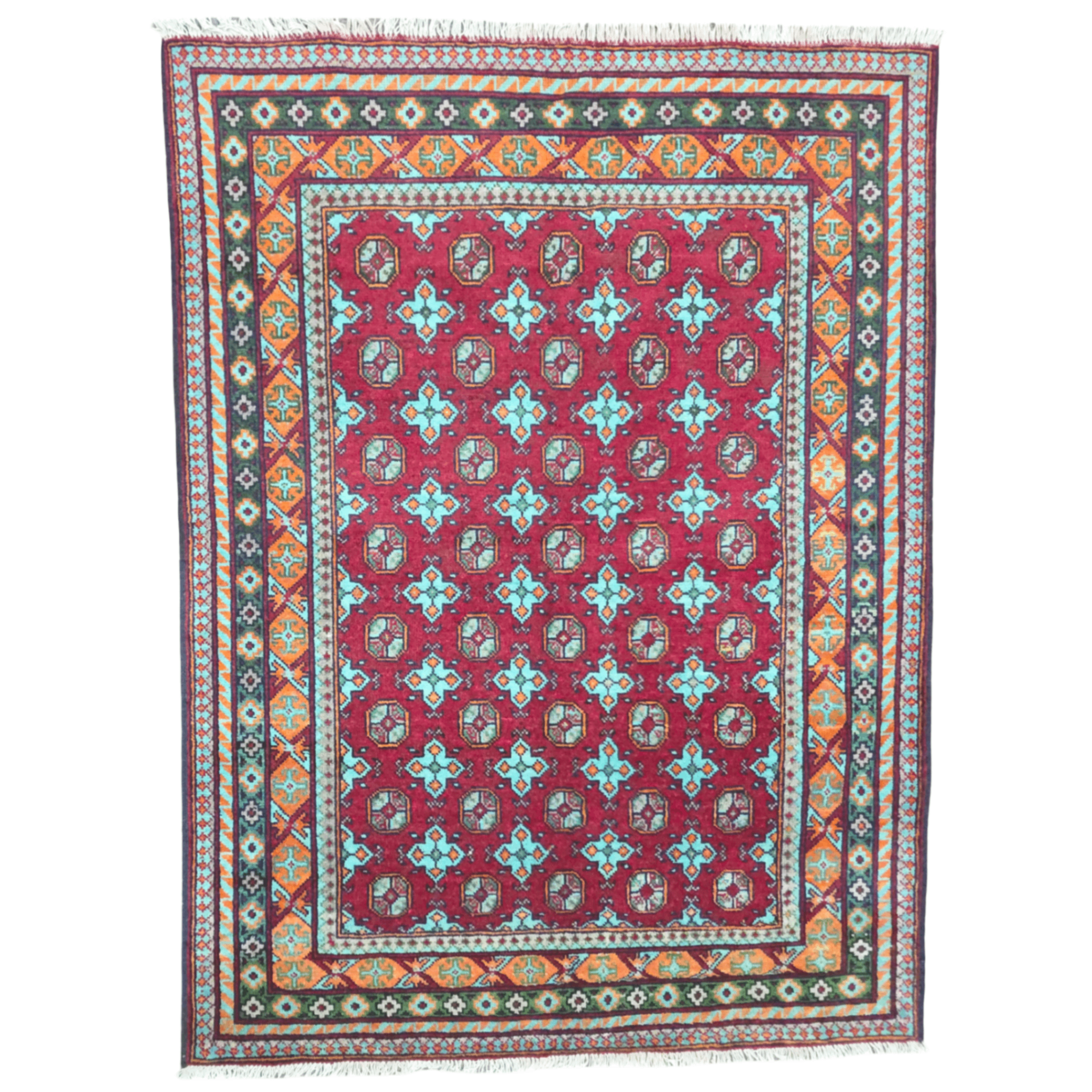 200 x 150 cm Hand-Woven Afghan Akche Rug