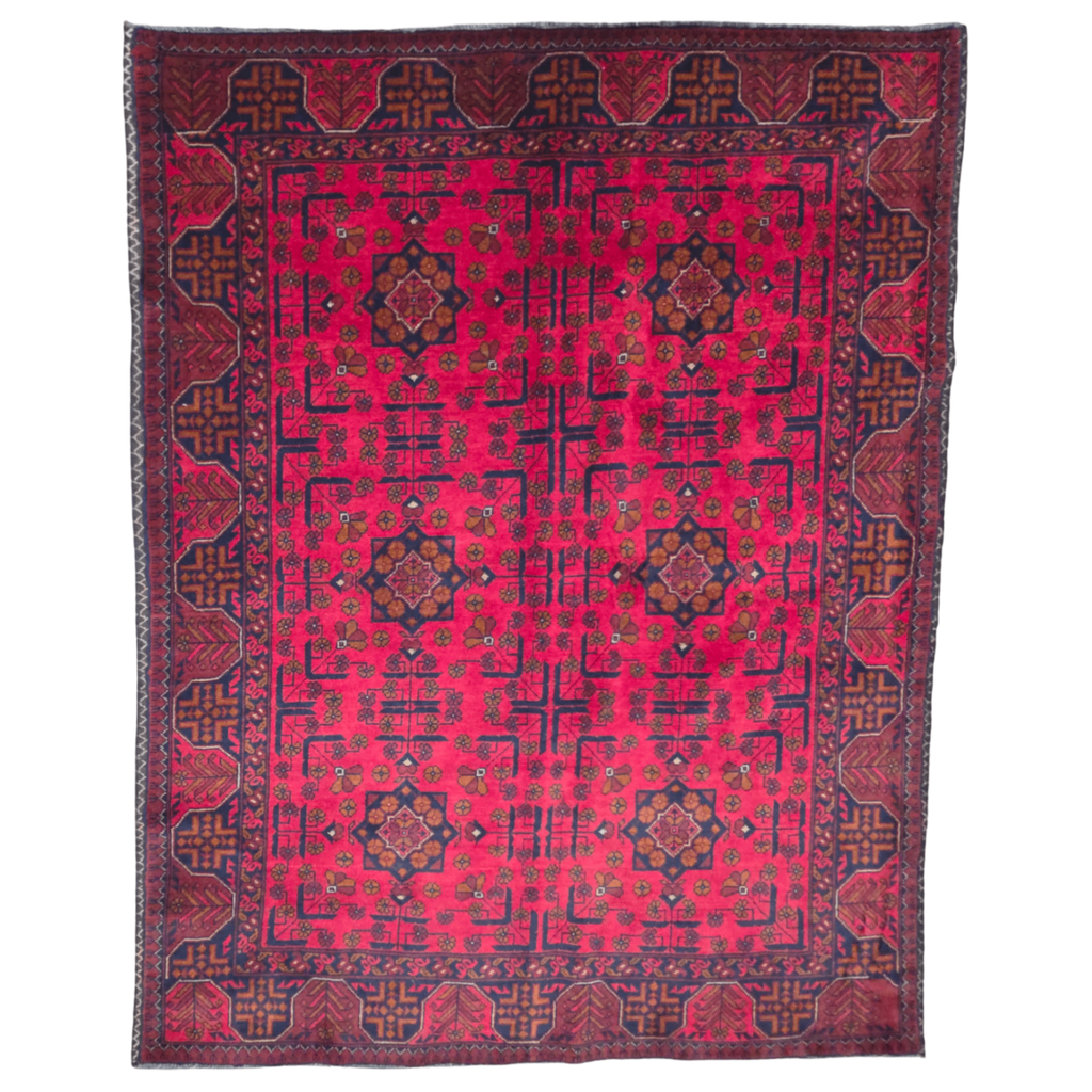 200 x 159 cm Hand-Knotted Turkmen Wool Rug