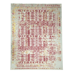 200 x 160 cm Vintage Persian Kerman Panel Design Machine-Made Rug