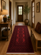 200 x 100 cm Hand-Knotted Afghan Akche Rug