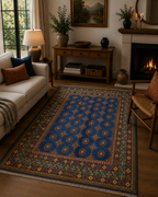 200 x 147 cm Hand-Woven Color Afghan Akche Wool Rug