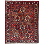 200 x 153 cm Hand-Knotted Antique Persian Bakhtiari Rug