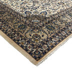 345 x 255 cm Hand Knotted Ivory Persian Fine Mashad Wool Rug