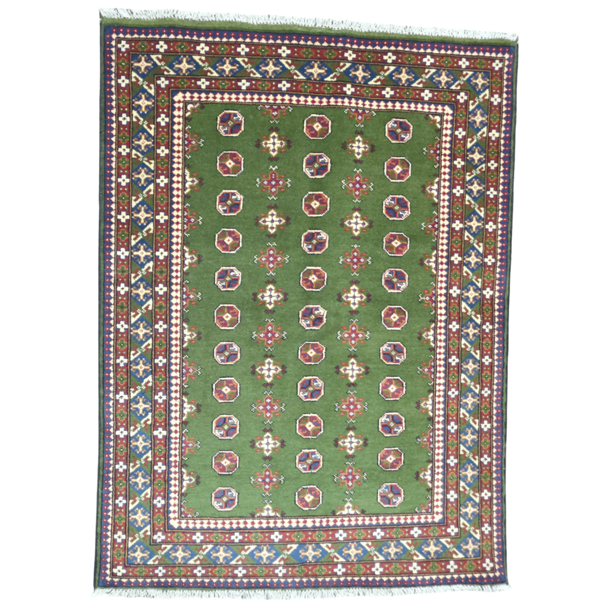 201 x 146 cm Hand-Woven Afghan Akche Rug