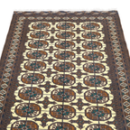 183 x 120 cm Hand-Knotted Brown Afghan Bokhara Jamshidi – Wool Rug