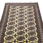 183 x 120 cm Hand-Knotted Brown Afghan Bokhara Jamshidi – Wool Rug