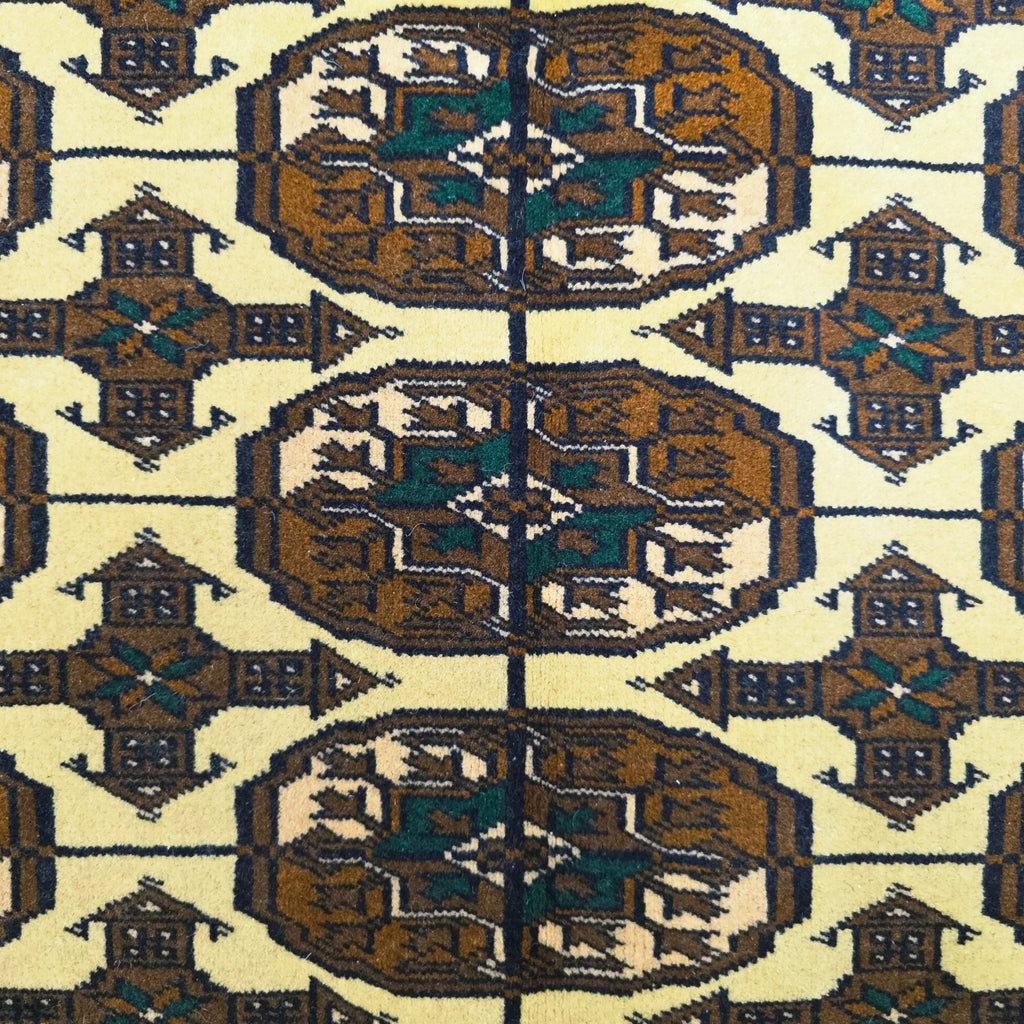 183 x 120 cm Hand-Knotted Brown Afghan Bokhara Jamshidi – Wool Rug