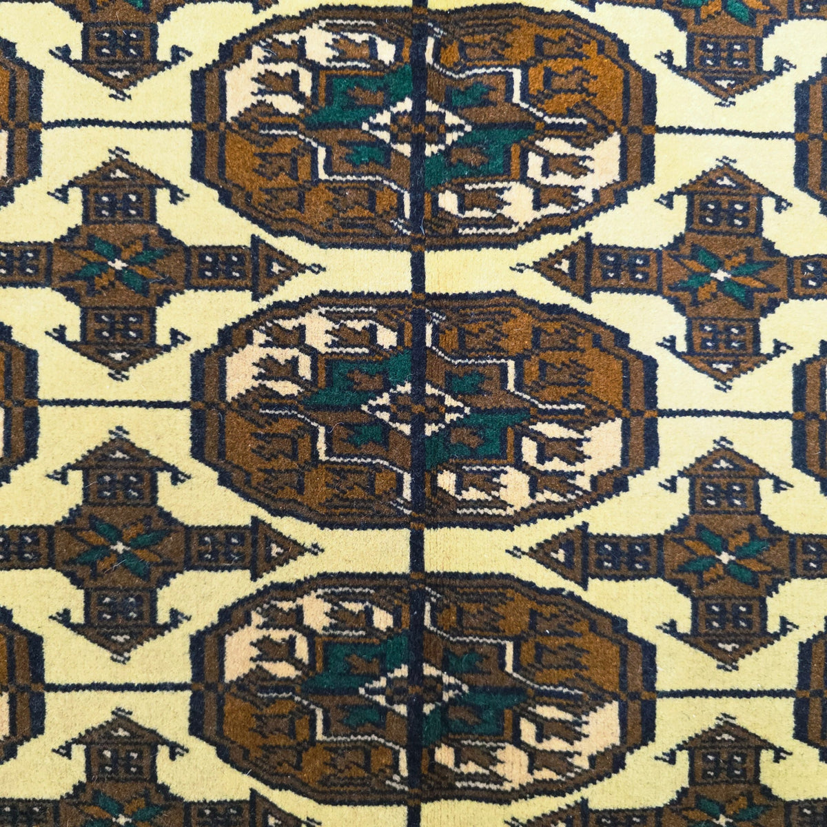 183 x 120 cm Hand-Knotted Brown Afghan Bokhara Jamshidi – Wool Rug