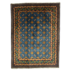 202 x 151 cm Hand-Knotted Afghan Akche Bokhara Rug