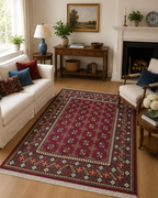 202 x 148 cm Hand-Woven Afghan Akche Rug