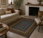 202 x 151 cm Hand-Knotted Afghan Akche Bokhara Rug