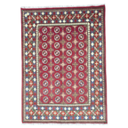 204 x 148 cm Hand-Woven Afghan Akche Rug