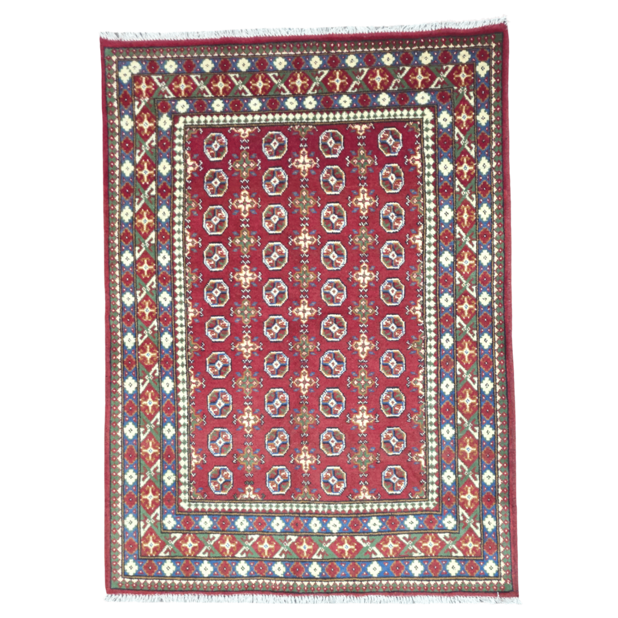 204 x 148 cm Hand-Woven Afghan Akche Rug
