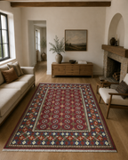 204 x 148 cm Hand-Woven Afghan Akche Rug