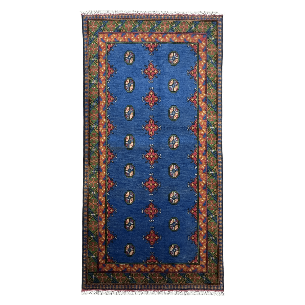 205 x 105 cm Hand-Knotted Afghan Akche Rug