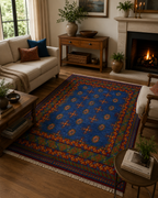 205 x 153 cm Hand-Woven Color Afghan Akche Wool Rug