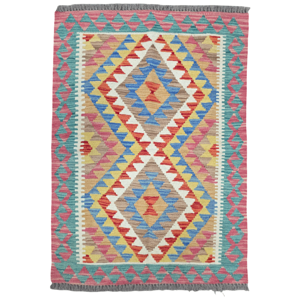 125 x 84 cm Hand Woven Afghan Kilim Rug