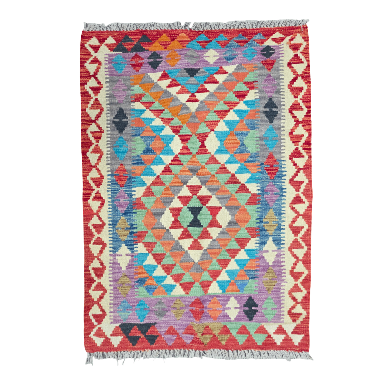 125 x 84 cm Hand Woven Afghan Kilim Rug
