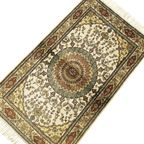 130 x 75 cm Hand Knotted Indian Silk Jaipur Oriental Rug