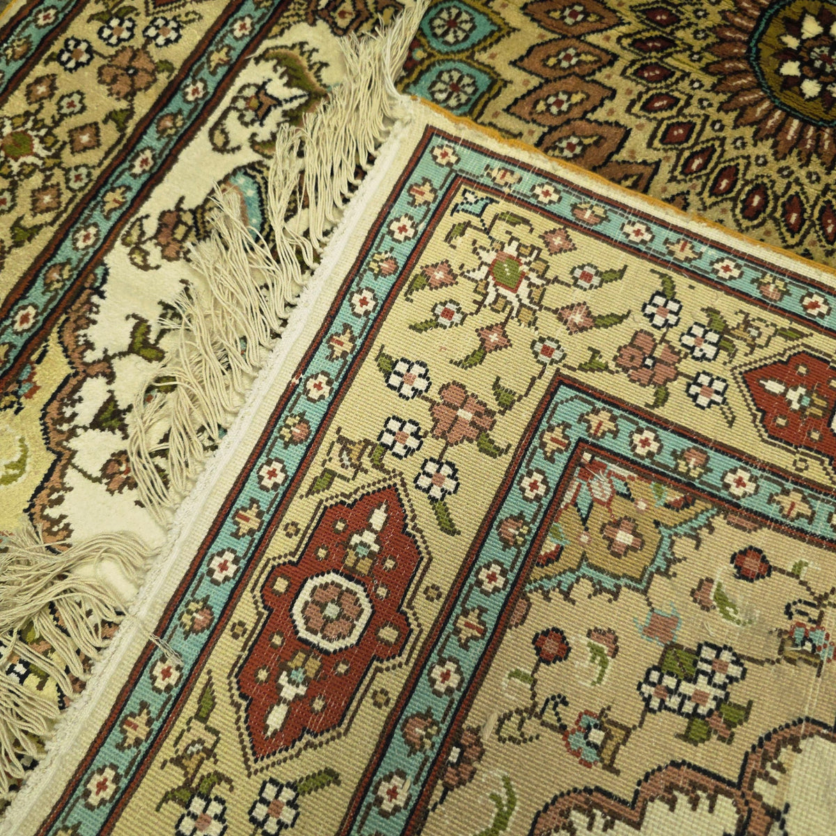130 x 75 cm Hand Knotted Indian Silk Jaipur Oriental Rug